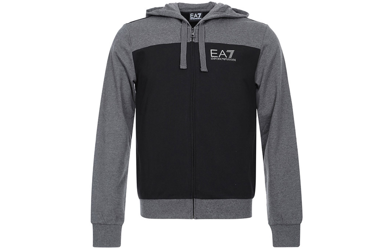 Emporio Armani EA7 Black Logo Hoodie 6ZPM40-PJ05Z-1200