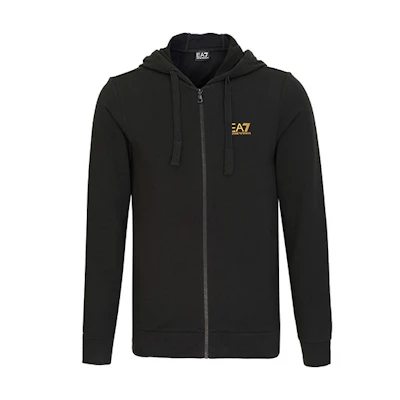 Emporio Armani EA7 Black Logo Hoodie with Zipper 8NPM03-PJ05Z-0208
