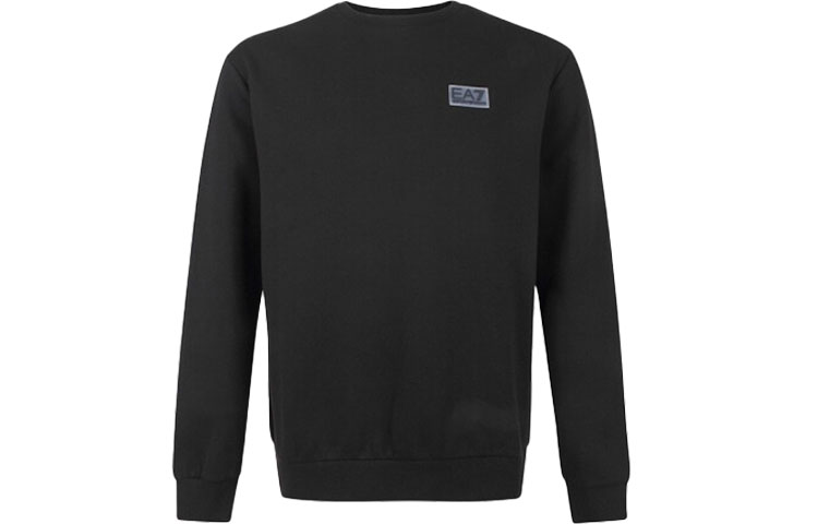 Emporio Armani EA7 Black Logo Long Sleeve Sweatshirt 6HPM92-PJ07Z-0200