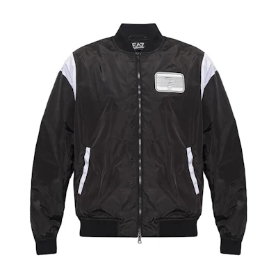 Emporio Armani EA7 Black Logo Print Bomber Jacket 3RPB08-PNAZZ-1200