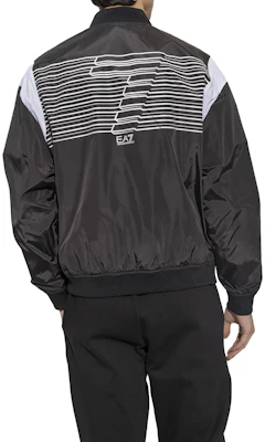 Emporio Armani EA7 黑色標誌印花飛行夾克 3RPB08-PNAZZ-1200 Purchase Emporio Armani EA7 黑色標誌印花飛行夾克 3RPB08-PNAZZ-1200