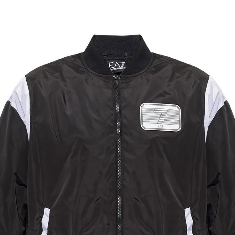 Details for Emporio Armani EA7 黑色標誌印花飛行夾克 3RPB08-PNAZZ-1200