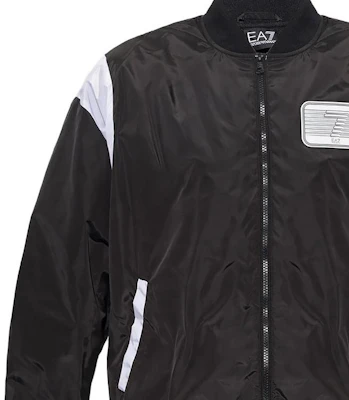 Emporio Armani EA7 黑色標誌印花飛行夾克 3RPB08-PNAZZ-1200 Sizing Emporio Armani EA7 黑色標誌印花飛行夾克 3RPB08-PNAZZ-1200