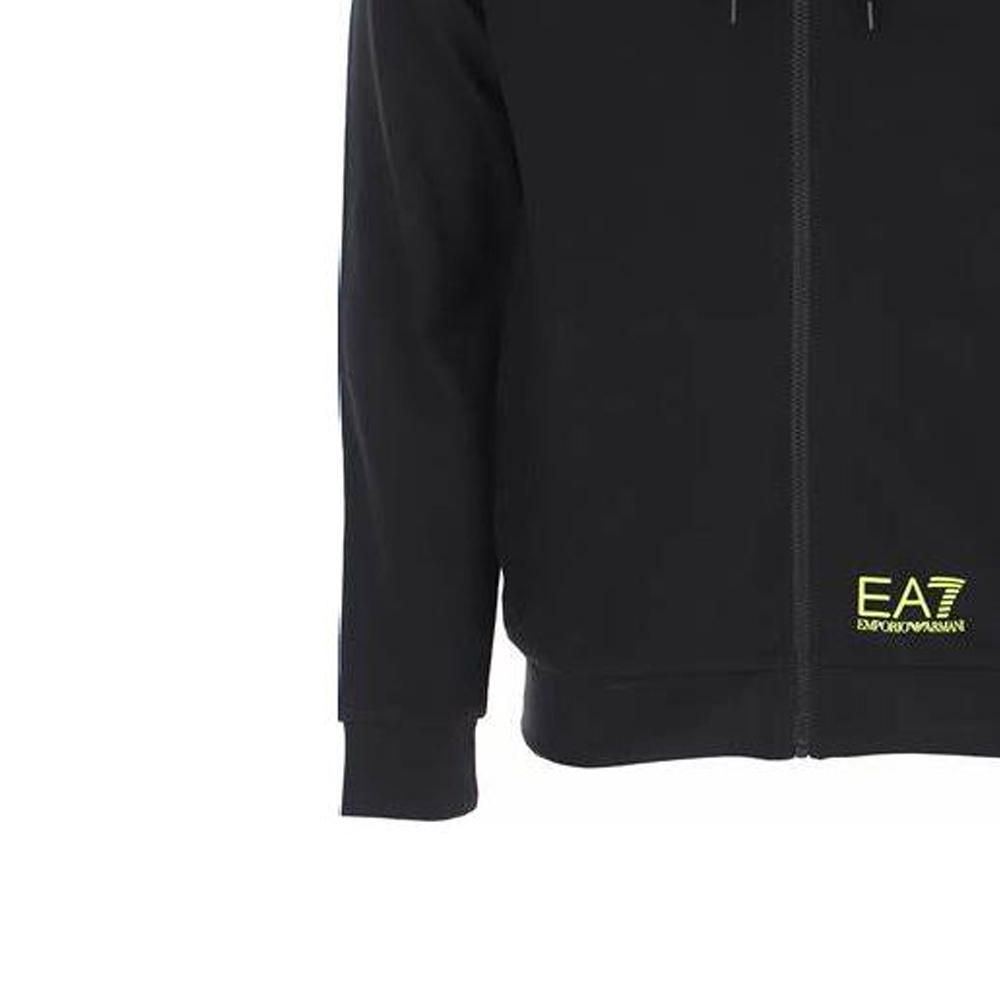 Details for Emporio Armani EA7 Jaket Hitam Logo Print Colorblock Zip-Up Sweatshirt 3KPM28-PJ05Z-1200