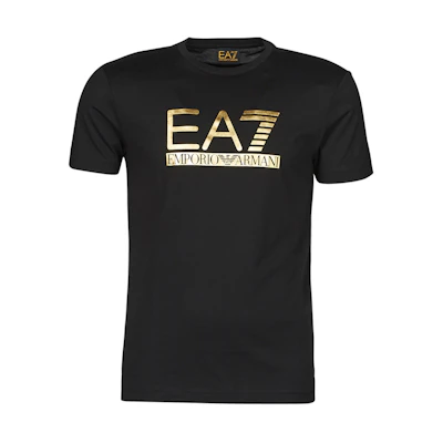 Emporio Armani EA7 Black Logo Print Crew Neck Short Sleeve T-Shirt. 3KPT87-PJM9Z-1200