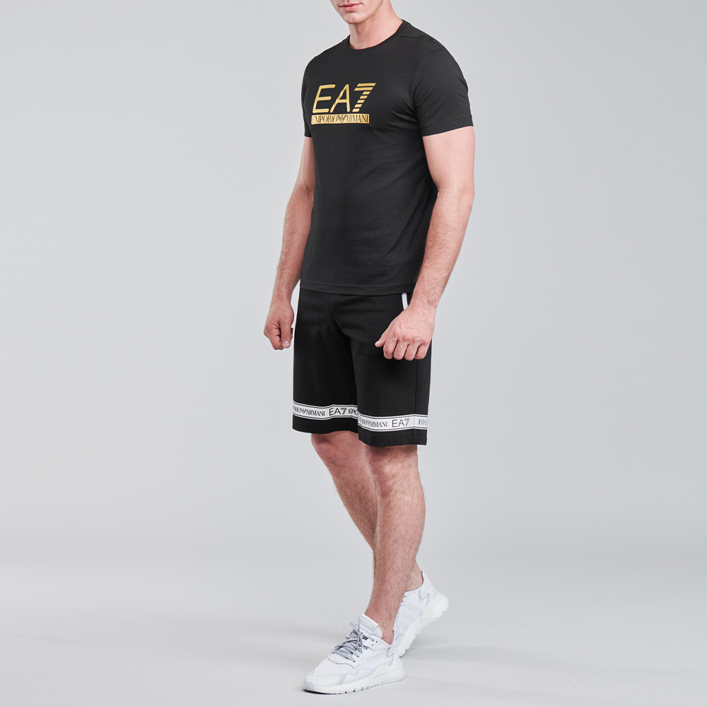 Details for エンポリオアルマーニ EA7 ブラック ロゴ クルーネック 半袖 Tシャツ. 3KPT87-PJM9Z-1200