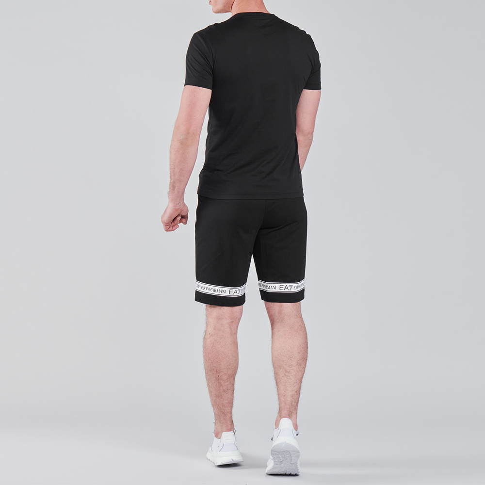 Sizing エンポリオアルマーニ EA7 ブラック ロゴ クルーネック 半袖 Tシャツ. 3KPT87-PJM9Z-1200