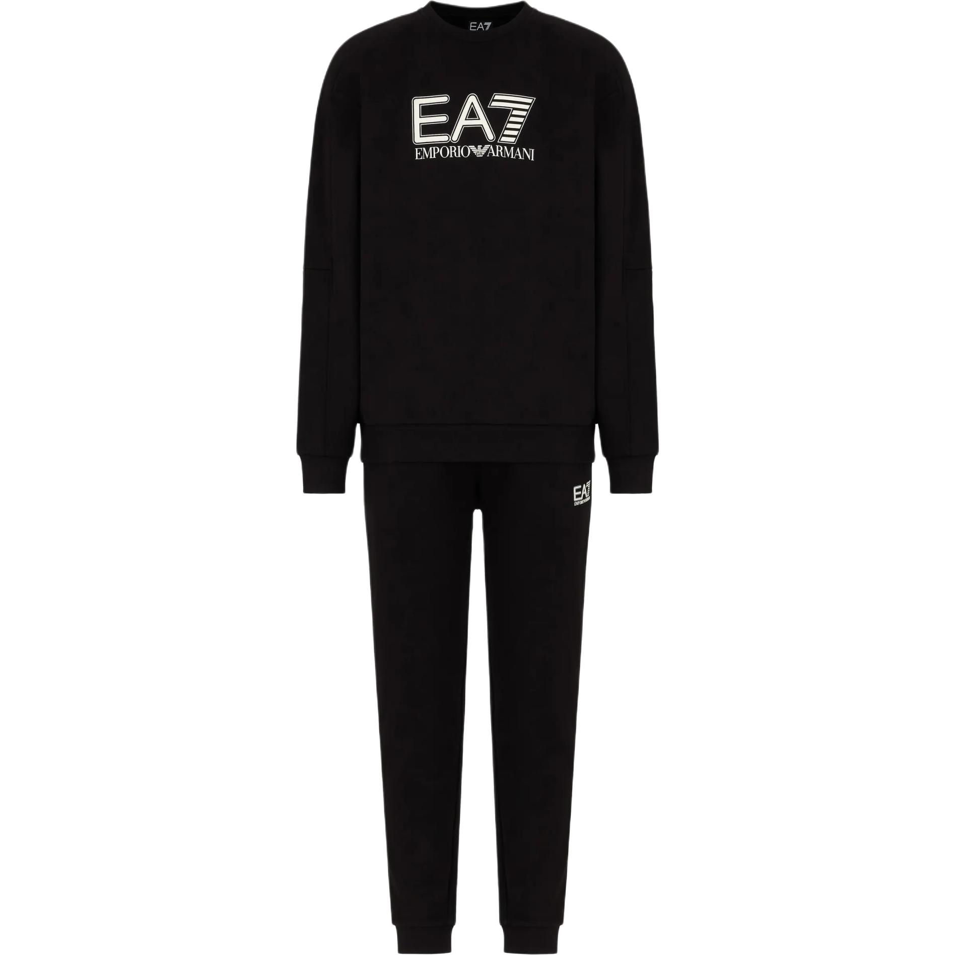 Order Emporio Armani EA7 黑色印花長袖圓領運動衫套裝 6DPV64-PJVTZ-1200