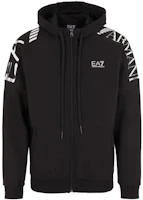 Emporio Armani EA7 Black Logo Print Hoodie Jacket 6RPM24-PJHLZ-1200 Emporio Armani EA7 Black Logo Print Hoodie Jacket 6RPM24-PJHLZ-1200