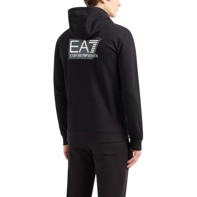 Purchase Emporio Armani EA7 Jaket Zip Hoodie Cetak Logo Hitam 3DPM53-PJ05Z-1200