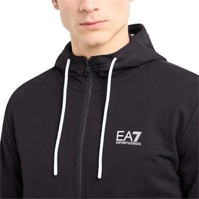 Emporio Armani EA7 Jaket Zip Hoodie Cetak Logo Hitam 3DPM53-PJ05Z-1200 Details for Emporio Armani EA7 Jaket Zip Hoodie Cetak Logo Hitam 3DPM53-PJ05Z-1200