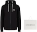 Cheap Emporio Armani EA7 Jaket Zip Hoodie Cetak Logo Hitam 3DPM53-PJ05Z-1200