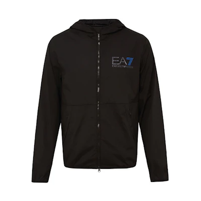 Emporio Armani EA7 Black Logo Print Loose Fit Hoodie Jacket 3GPB09-PNN8Z-1200