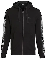Emporio Armani EA7 Black Logo Print Patchwork Casual Jacket 6HPM12-PJ07Z-1200 Emporio Armani EA7 Black Logo Print Patchwork Casual Jacket 6HPM12-PJ07Z-1200