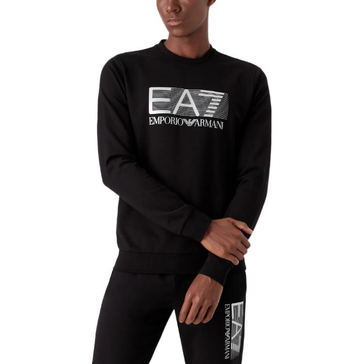Emporio Armani EA7 Black Logo Print Pullover Crewneck Sweatshirt SS22 6LPM60-PJ05Z-0200 圖 5