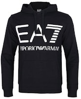 Emporio Armani EA7 Black Logo Print Pullover Hoodie Long Sleeve Casual. 6KPM69-PJBWZ-1200 Emporio Armani EA7 Black Logo Print Pullover Hoodie Long Sleeve Casual. 6KPM69-PJBWZ-1200