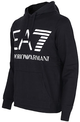 Emporio Armani EA7 Black Logo Print Pullover Hoodie Long Sleeve Casual. 6KPM69-PJBWZ-1200 Shop Emporio Armani EA7 Black Logo Print Pullover Hoodie Long Sleeve Casual. 6KPM69-PJBWZ-1200