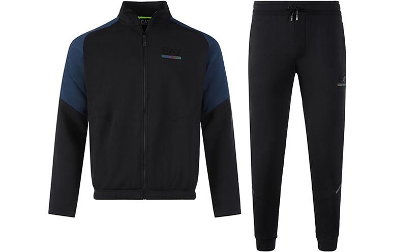 Emporio Armani EA7 Black Logo Print Tracksuit Set 6LPV62-PJBTZ-1200