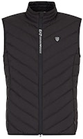 EMPORIO ARMANI EA7 Black Logo Print Zip-Up Puffer Vest 8NPQ03-PNE1Z-1200 EMPORIO ARMANI EA7 Black Logo Print Zip-Up Puffer Vest 8NPQ03-PNE1Z-1200