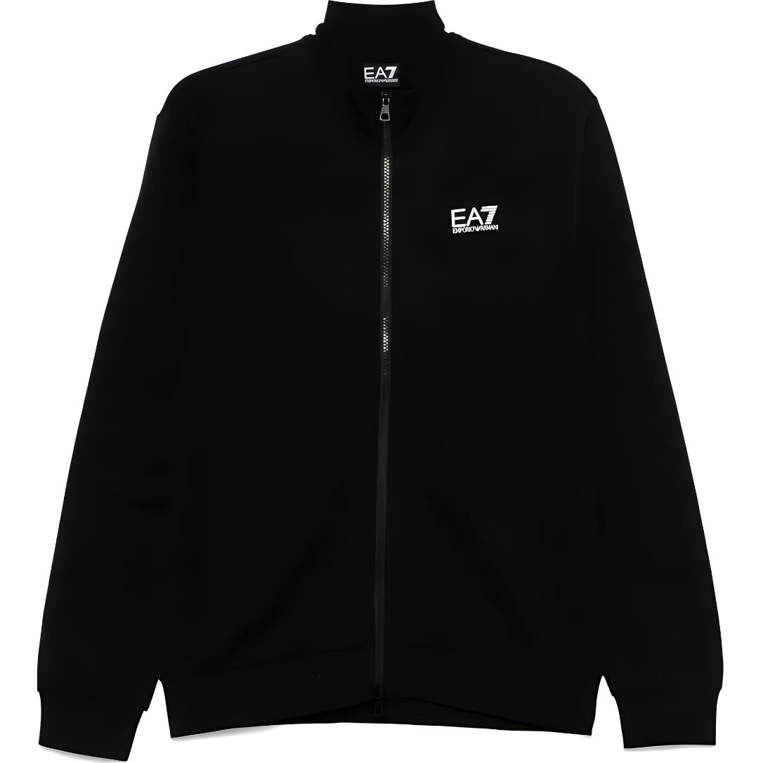 Emporio Armani EA7 Black Logo Printed Zip-Up Jacket 8NPM36-PJVTZ-1200