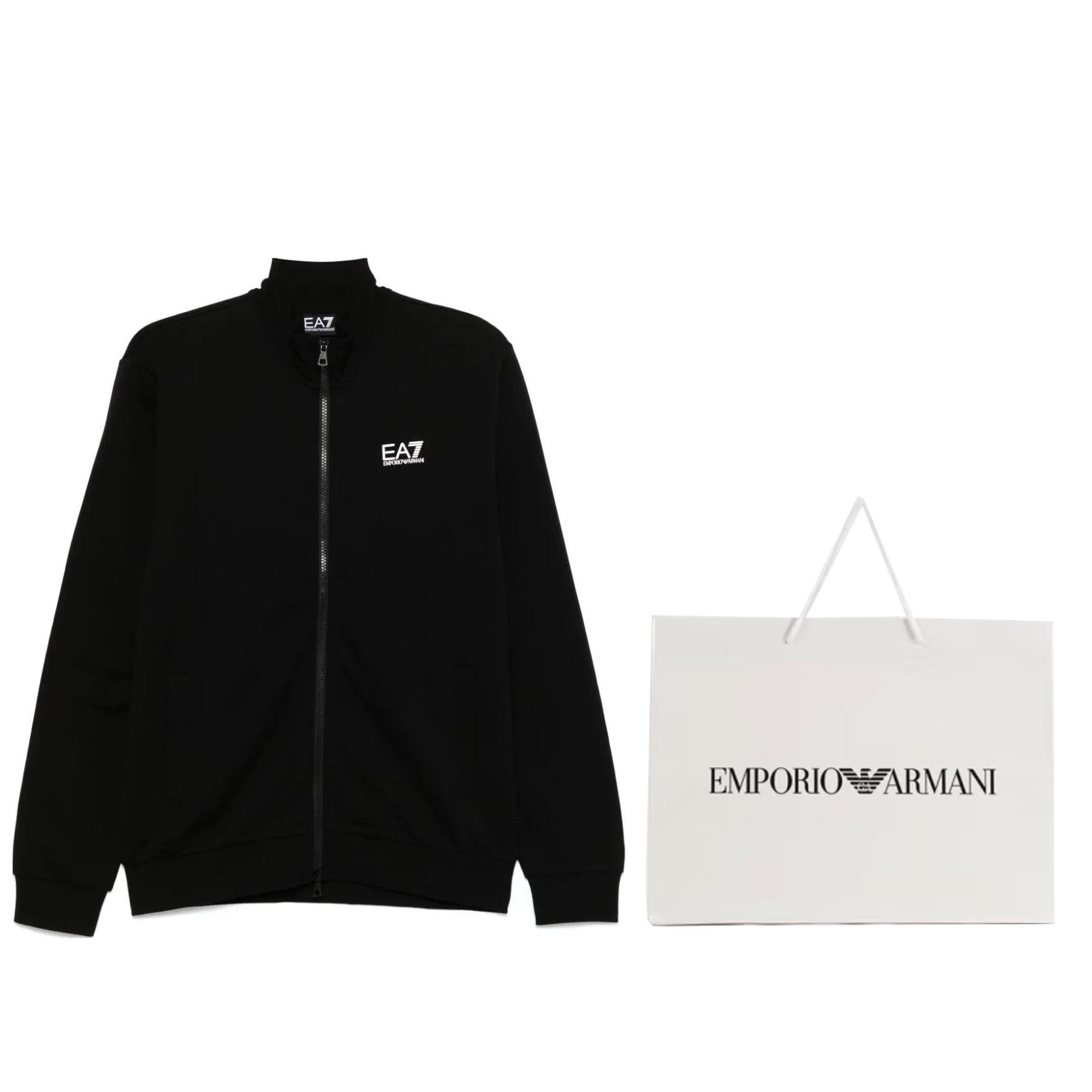 Emporio Armani EA7 Black Logo Printed Zip-Up Jacket 8NPM36-PJVTZ-1200 圖 4