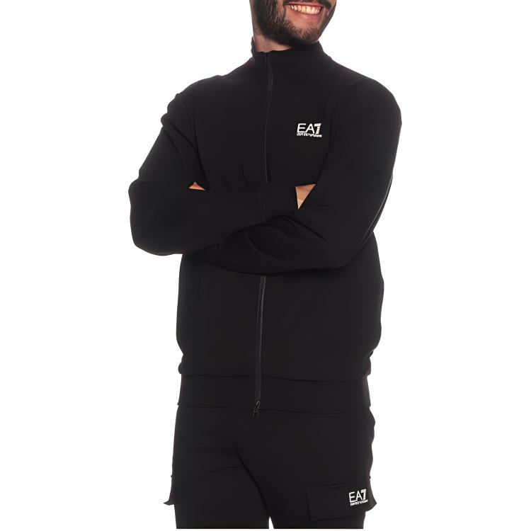 Emporio Armani EA7 Black Logo Printed Zip-Up Jacket 8NPM36-PJVTZ-1200 圖 5