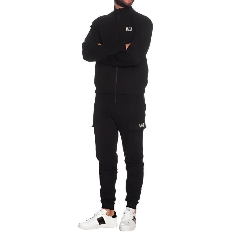 Emporio Armani EA7 Black Logo Printed Zip-Up Jacket 8NPM36-PJVTZ-1200 圖 7