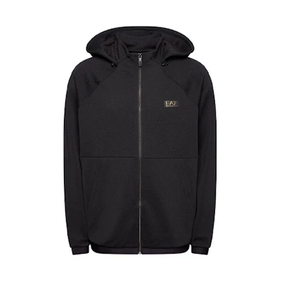 Emporio Armani EA7 Black Logo Zip Hoodie 6HPMA9-PJG1Z-1200