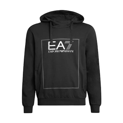Emporio Armani EA7 Black Long-Sleeve Pullover Hoodie 6GPM29-J05Z-1200