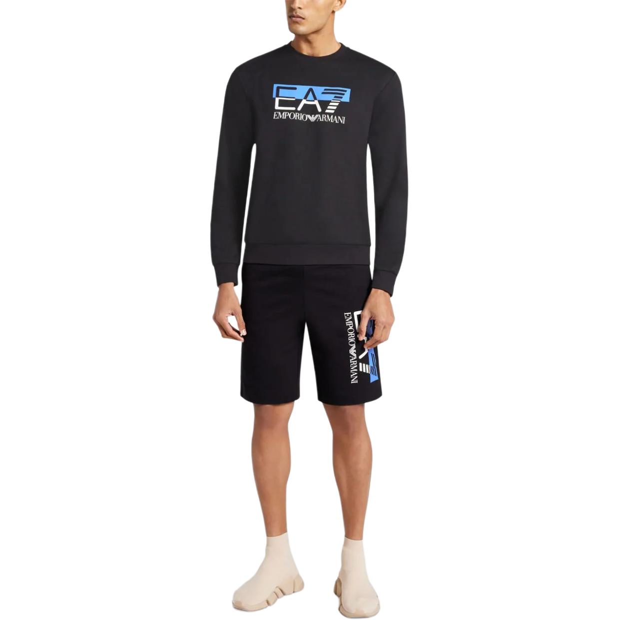 Lookbook 安普里奥阿玛尼EA7黑色长袖卫衣带标志印花 6RPM60-PJ05Z-1200