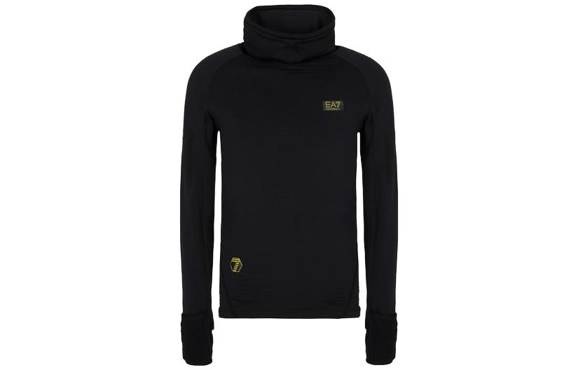 Emporio Armani EA7 Black Long Sleeve Sweatshirt with Logo Design 6RPT29-PJREZ-11200