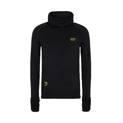 Emporio Armani EA7 Black Long Sleeve Sweatshirt with Logo Design 6RPT29-PJREZ-11200
