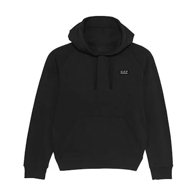 Emporio Armani EA7 Black Minimal Logo Hoodie 6GPM96-J07Z-12000