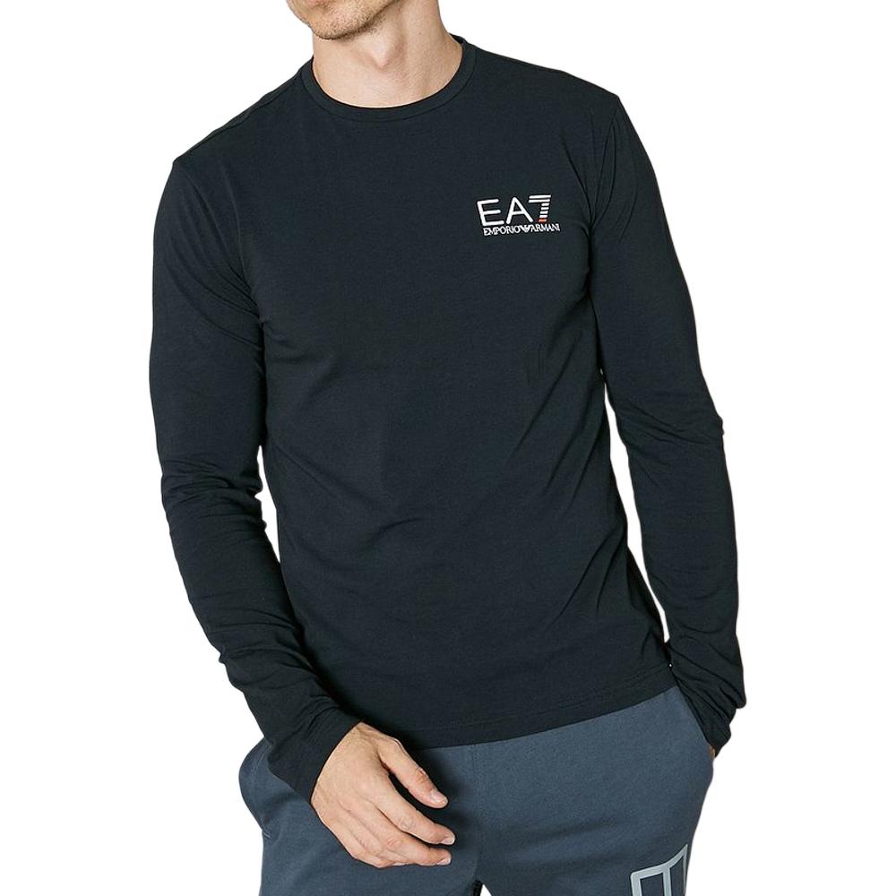 Emporio Armani EA7 Black Pullover Crewneck Sweatshirt 3YPT55-PJ03Z-1200