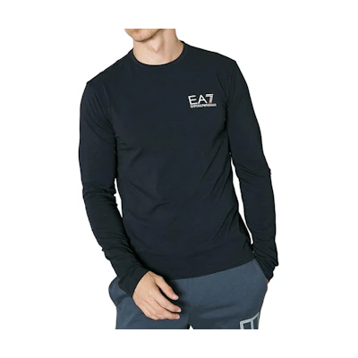 Emporio Armani EA7 Black Pullover Crewneck Sweatshirt 3YPT55-PJ03Z-1200