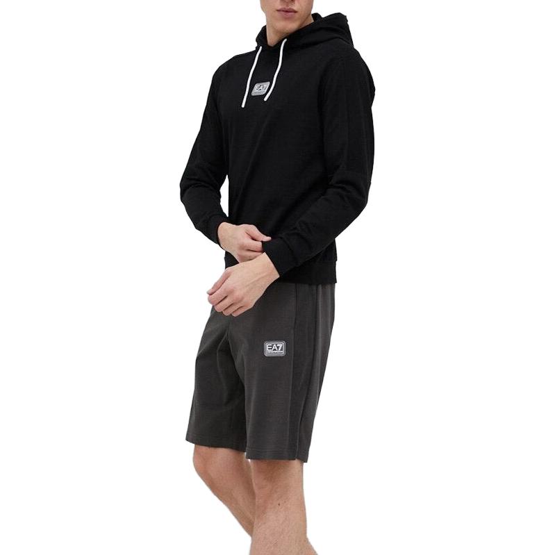 Purchase Emporio Armani EA7 Hoodie Hitam Logo Cetakan Lelaki. 3RPM38-PJMHZ-1200