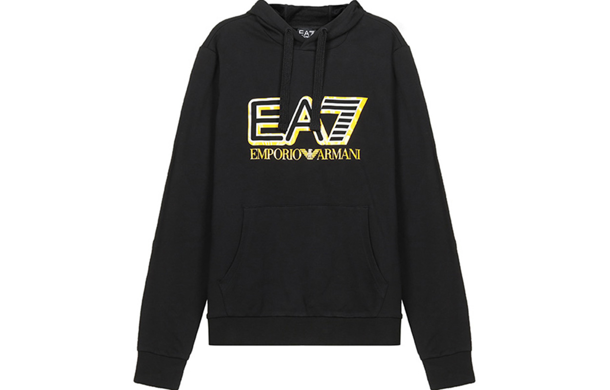 Order Emporio Armani EA7 黑色字母印花套头卫衣 6HPM36-PJ05Z-1200