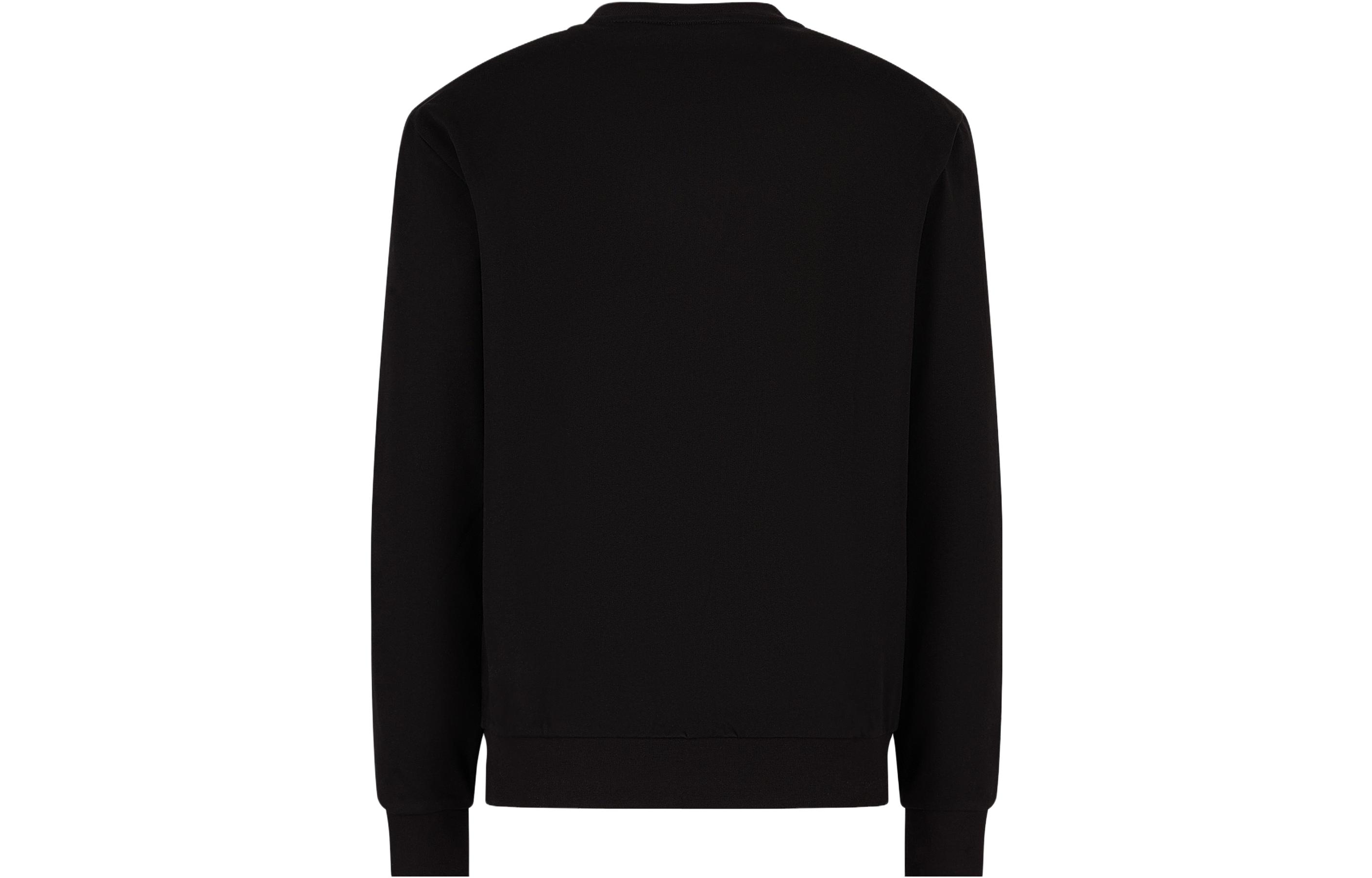Lookbook Emporio Armani EA7 黑色字母数字印花套头衫 6RPM60-PJ05Z-0200