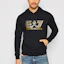 Shop Emporio Armani EA7 黑色字母印花套头卫衣 6HPM36-PJ05Z-1200