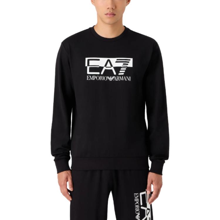 Purchase Emporio Armani EA7 黑色字母数字印花套头衫 6RPM60-PJ05Z-0200