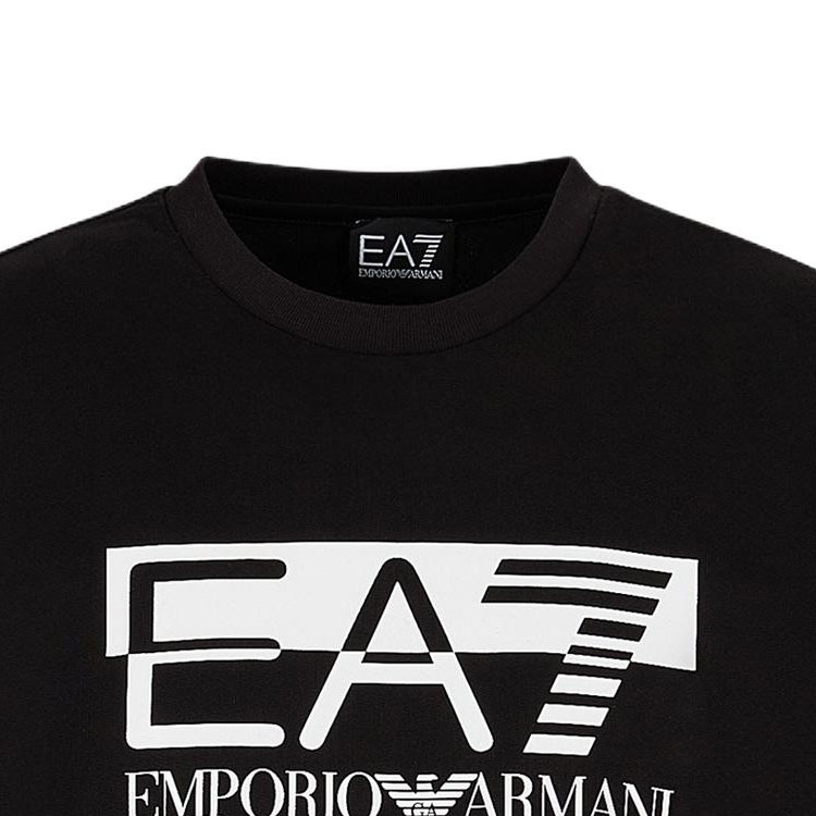 Details for Emporio Armani EA7 黑色字母数字印花套头衫 6RPM60-PJ05Z-0200