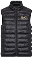 Emporio Armani EA7 Black Quilted Logo Puffer Vest 8NPQ01-PN29Z-0208 Emporio Armani EA7 Black Quilted Logo Puffer Vest 8NPQ01-PN29Z-0208