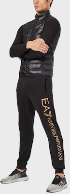 Emporio Armani EA7 Black Quilted Logo Puffer Vest 8NPQ01-PN29Z-0208 Shop Emporio Armani EA7 Black Quilted Logo Puffer Vest 8NPQ01-PN29Z-0208