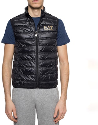 Emporio Armani EA7 Black Quilted Logo Puffer Vest 8NPQ01-PN29Z-0208 Purchase Emporio Armani EA7 Black Quilted Logo Puffer Vest 8NPQ01-PN29Z-0208