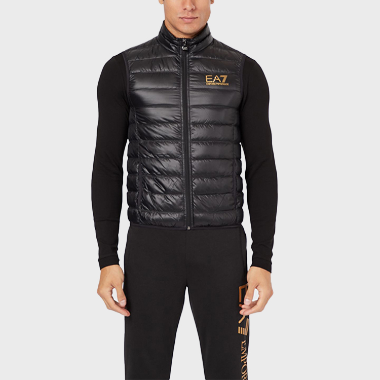 Sizing Emporio Armani EA7 Black Quilted Logo Puffer Vest 8NPQ01-PN29Z-0208