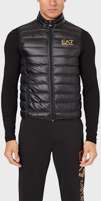 Emporio Armani EA7 Black Quilted Logo Puffer Vest 8NPQ01-PN29Z-0208 Sizing Emporio Armani EA7 Black Quilted Logo Puffer Vest 8NPQ01-PN29Z-0208