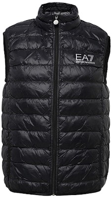 Emporio Armani EA7 黑色銀色印花標誌羽絨背心 8NPQ01-PN29Z-01200 Order Emporio Armani EA7 黑色銀色印花標誌羽絨背心 8NPQ01-PN29Z-01200