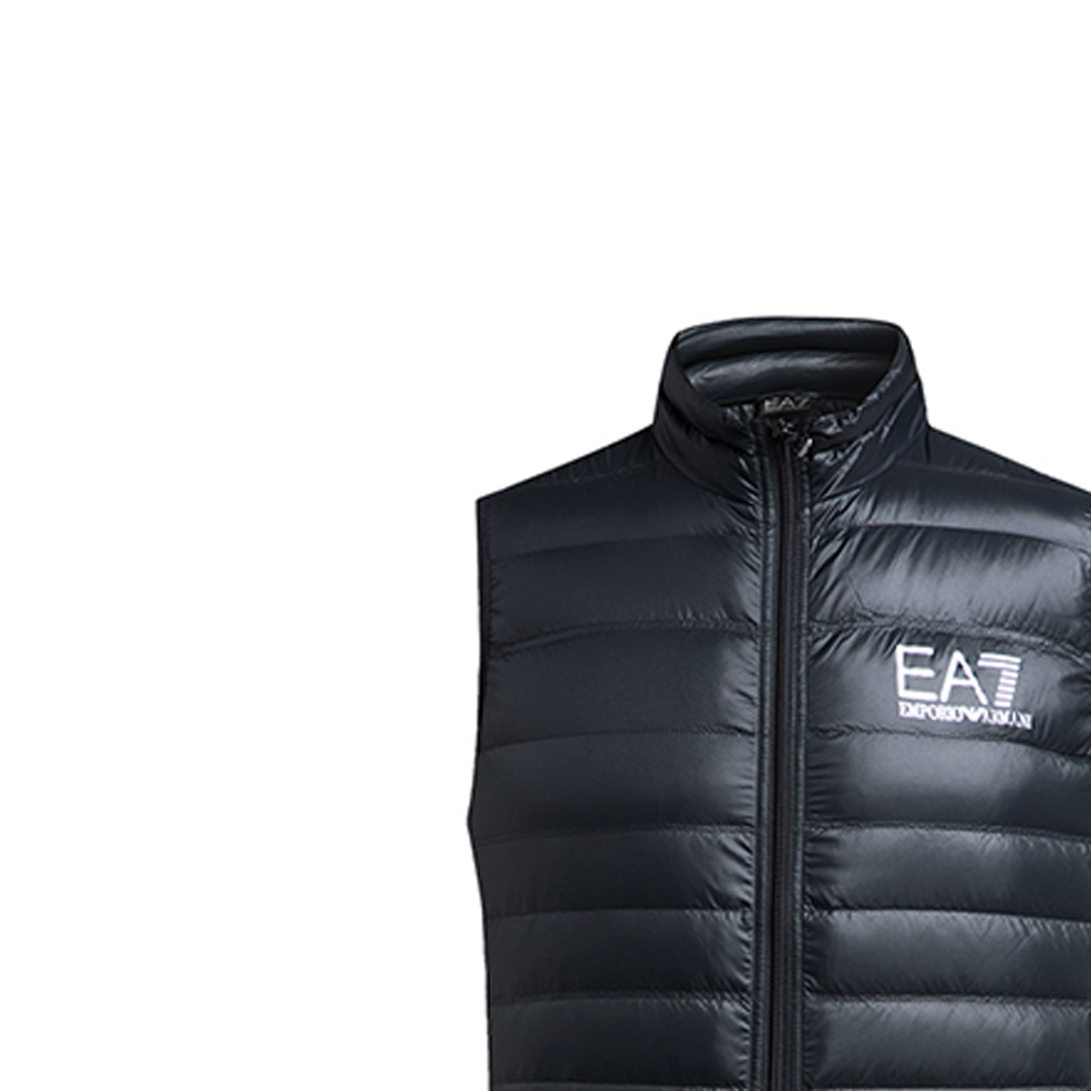 Details for Emporio Armani EA7 黑色無袖徽標羽絨背心 8NPQ01-PN29Z-1200