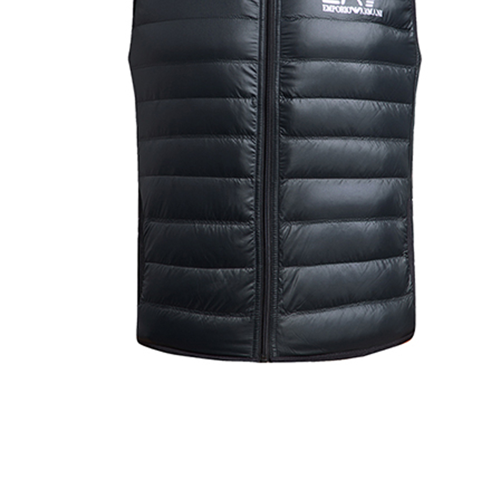Sizing Emporio Armani EA7 黑色無袖徽標羽絨背心 8NPQ01-PN29Z-1200
