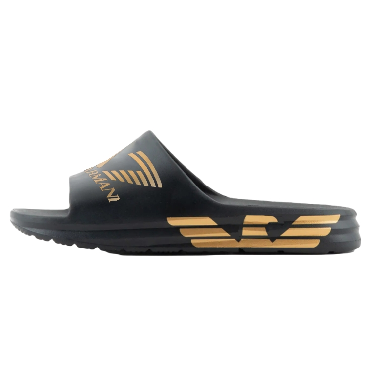 Emporio Armani EA7 Black Slide Sandals for Men XBP008XK337M700 Black